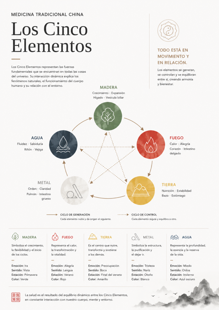 Colores y sonidos en los Cinco Elementos de la Medicina Tradicional China